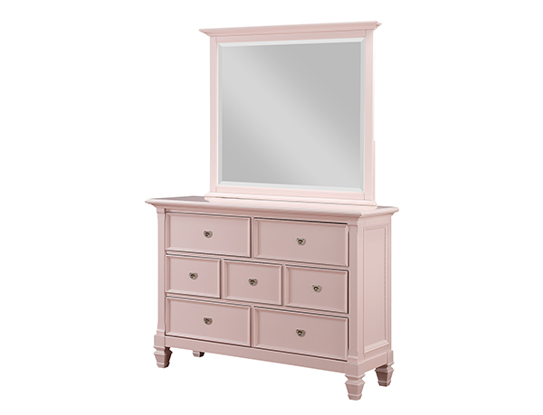 2697 &#039;Belmar Youth&#039; Collection - Dresser &amp; Mirror (화장대+거울) / Pink (핑크)