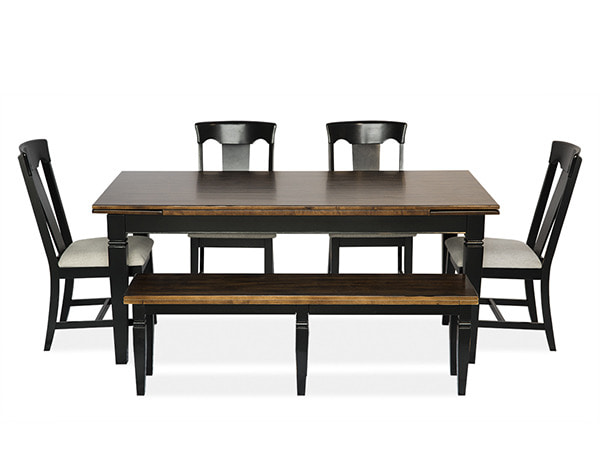 1139-3810 Dining Set6인 식탁세트 (테이블1ea+t사이드체4ea+벤치1ea)최대 2590mm 확장형 식탁 테이블