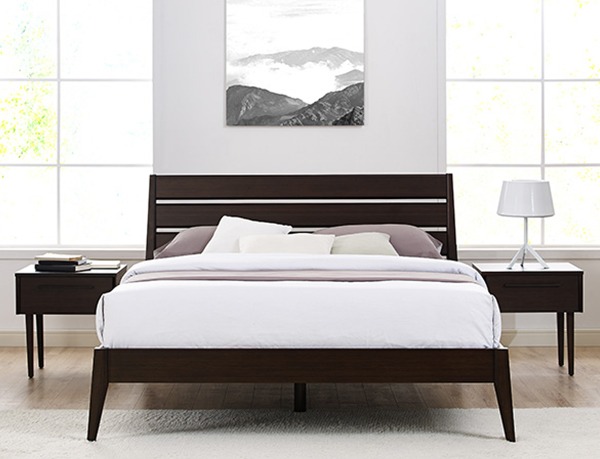 Sienna Collection Platform Bed - Mocha100% 대나무로 제작