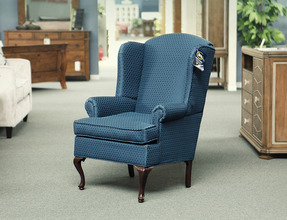 2200 Wing Back Chair Blue PatternMade in U.S.A / 미국 직수입Hughes Furniture