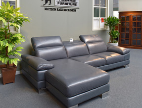 8700 Collection - Leather Couch Sofa헤드레스트 각도 조절 가능!