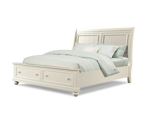 411 Whittington Collection White Bed - E/K size