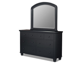 ICB Cambridge Collection Dresser &amp; Mirror - Black화장대( 와이드체스트 + 거울 )