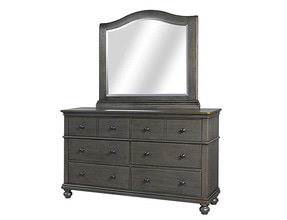 i07 Oxford Dresser &amp; Arched Mirror - Peppercorn화장대( 와이드체스트 + 거울 )