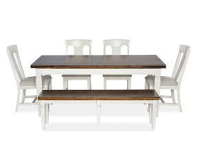 1140-3810 Dining Set6인 식탁세트 (테이블1ea+t사이드체4ea+벤치1ea)최대 2590mm 확장형 식탁 테이블